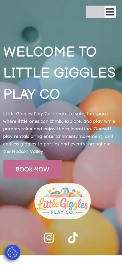 Little Giggles Play Co on a phone