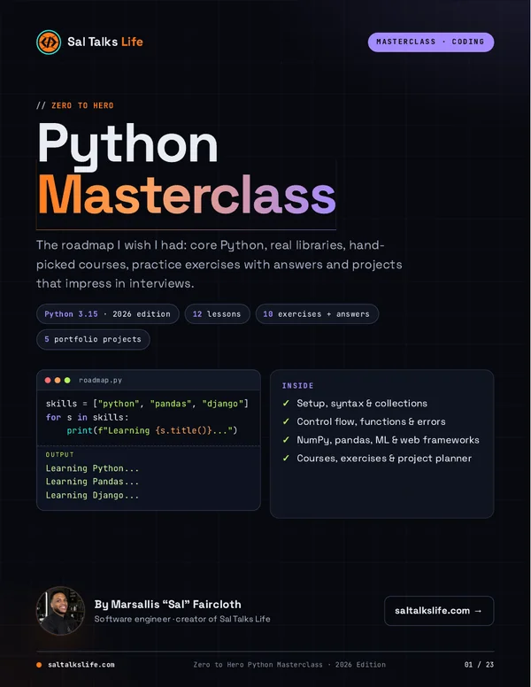 Cover of Zero to Hero Python Masterclass (2026 Edition)