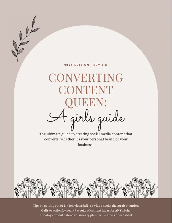 Cover of Converting Content Queen: A Girl's Guide to Social Media Content